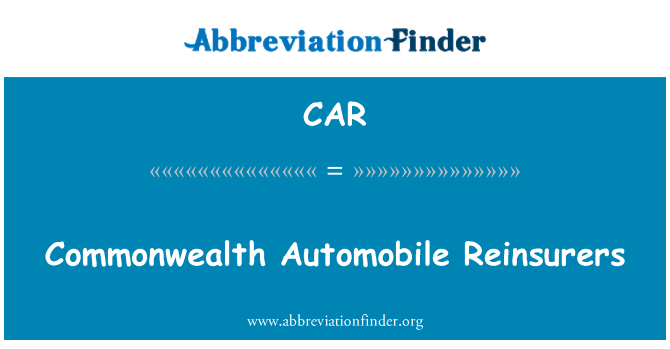 CAR: Commonwealth Automobile Reinsurers