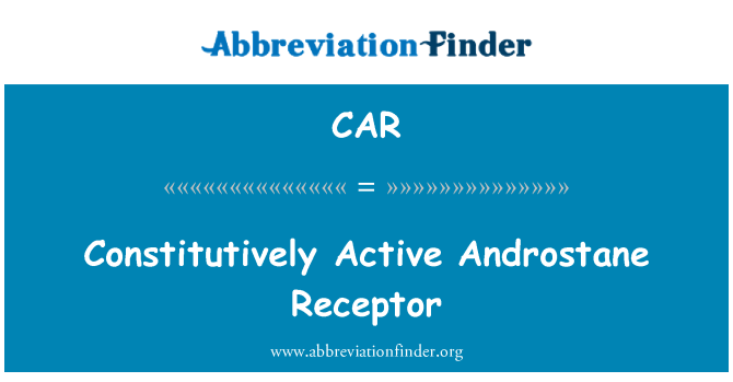 CAR: Derbynnydd Androstane constitutively gweithgar