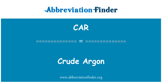 CAR: Surová Argon