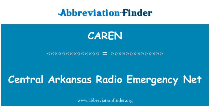 CAREN: Arkansas central Radio red emergencia