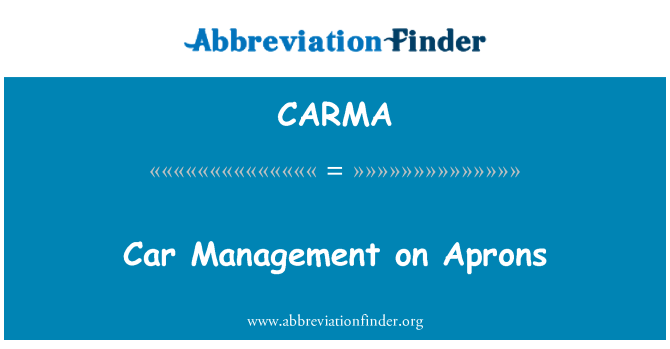 CARMA: Car Management on Aprons