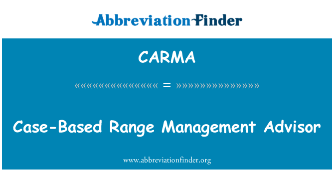 CARMA: יועץ ניהול טווח במקרה מבוססי