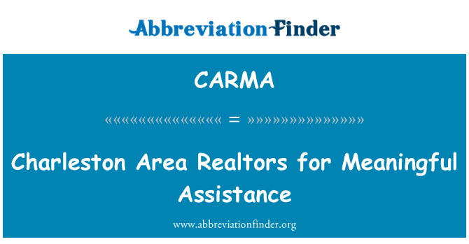 CARMA: Charleston Area Realtors bermakna bantuan