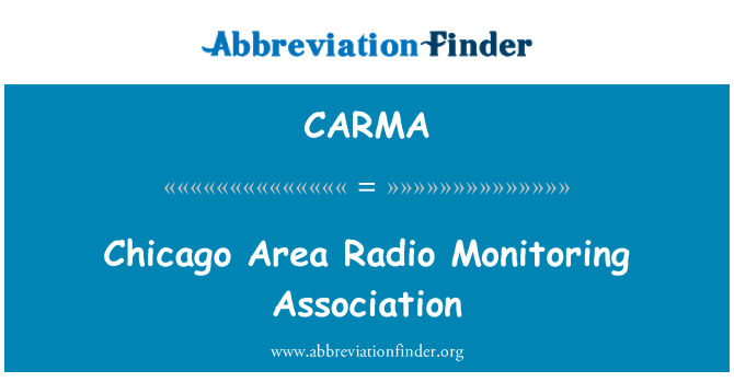 CARMA: 시카고 지역 라디오 감시 협회