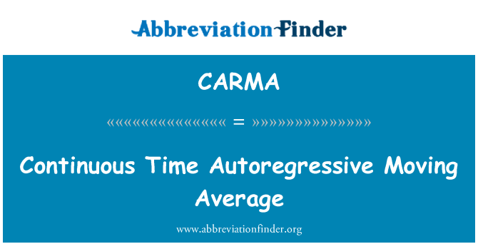 CARMA: Autoregressive רציף זמן ממוצע נע