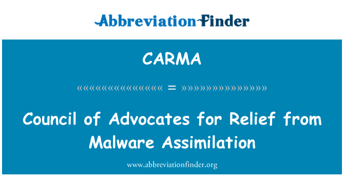 CARMA: میلویئر جذب سے ریلیف کے لئے وکالت کی مجلس