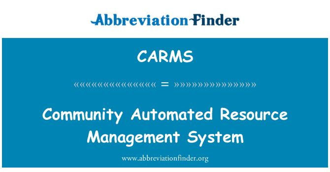 CARMS: Comunidad automatizado sistema de gestión de recursos