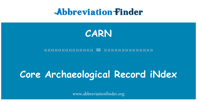 CARN: Inti catatan arkeologi indeks