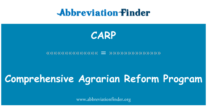 CARP: Agricole pwogram refòm