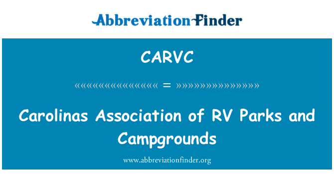 CARVC: Carolinas združenje RV parki in kampi