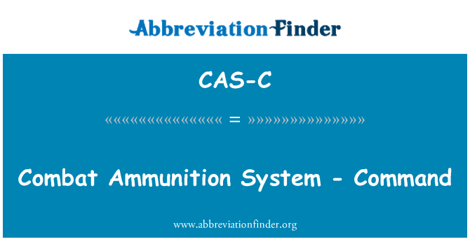CAS-C: Lutter contre le système de munitions - commande