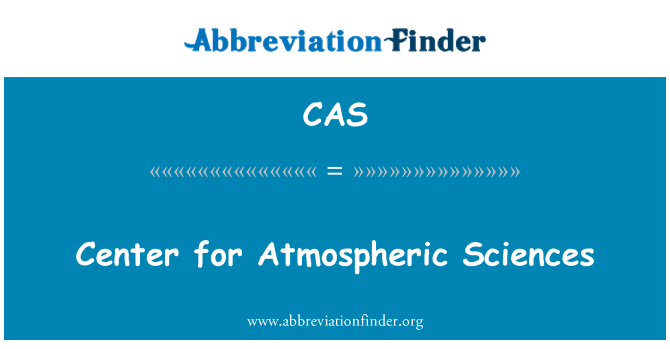 CAS: Centro de ciencias atmosféricas