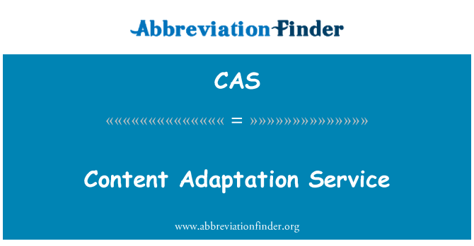 CAS: Služba obsahu adaptace