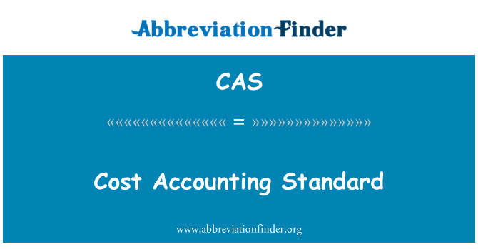 CAS: Nákladové účetnictví Standard