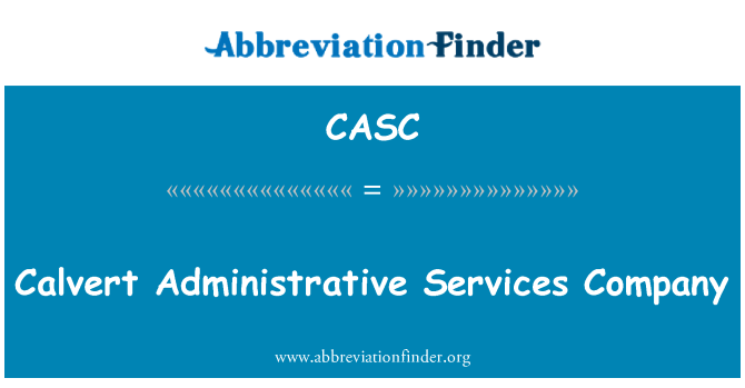 CASC: 卡尔弗特行政服务公司