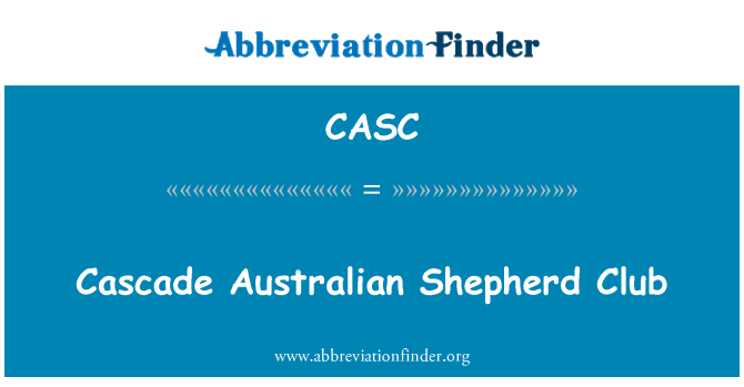 CASC: Австралийская овчарка клуб Каскад