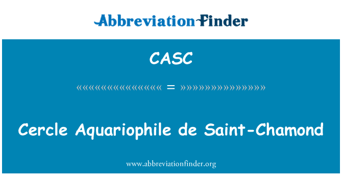 CASC: Cercle Aquariophile de Saint-Chamond