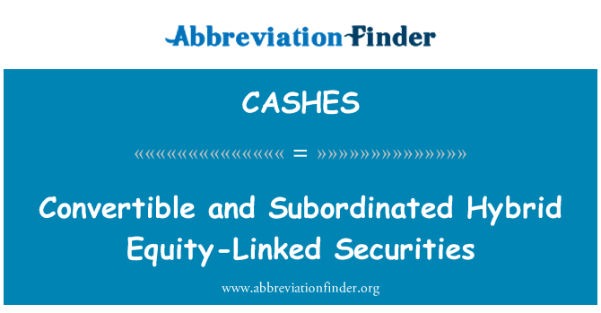 CASHES: Convertible and Subordinated Hybrid Equity-Linked Securities