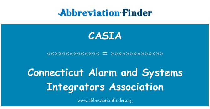 CASIA: Connecticut Alarm ve sistem entegratörleri Derneği