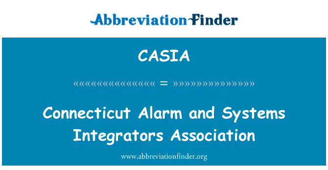 CASIA: Connecticut Alarm i sistem integratora udruga