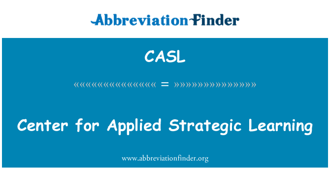 CASL: Iċ-Ċentru għat-tagħlim strateġiku applikati