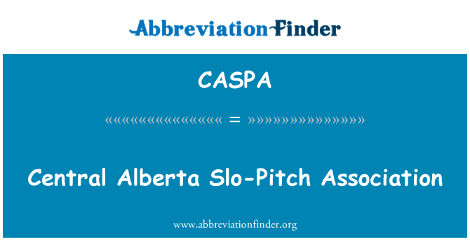 CASPA: Asociación Centro de Alberta Slo-Pitch