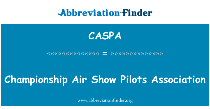CASPA: Asociación de pilotos del Campeonato Air Show
