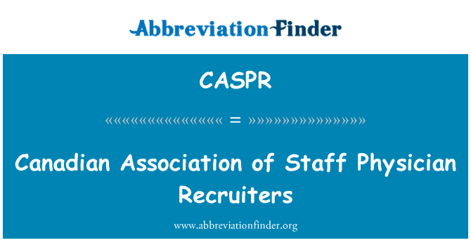 CASPR: Canadian Association of Staff Physician Recruiters