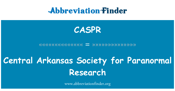 CASPR: Keskne Arkansas ühiskonna Paranormaalne Teadus