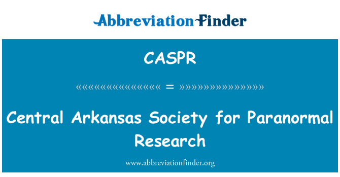 CASPR: Central Arkansas Society for Paranormal Research