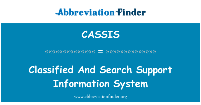 CASSIS: 分類和搜索支援資訊系統