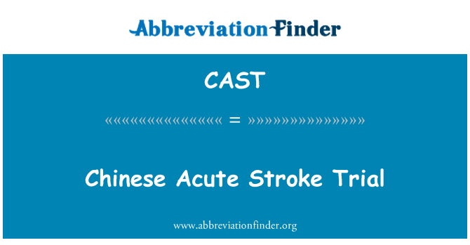 CAST: Kinesisk akutt Stroke Trial