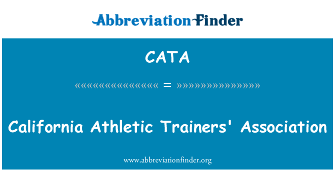 CATA: California Athletic Trainers' Association