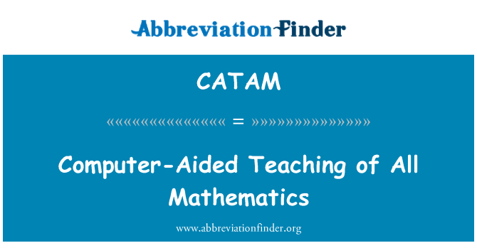 CATAM: Computer-Aided výučby matematiky, všetky
