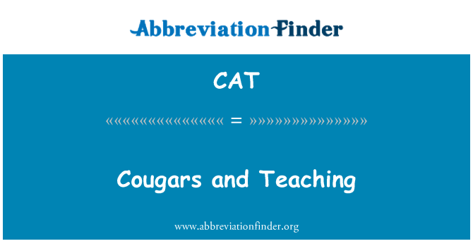 CAT: Cougars, yo refize aprann