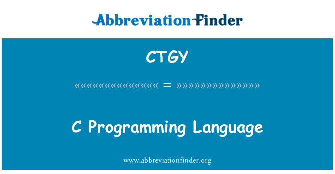 CTGY: C. Programmation lang