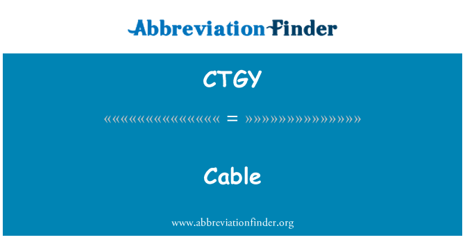 CTGY: Kabel