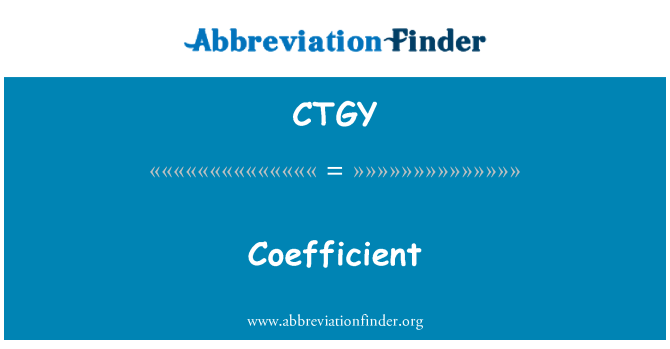 CTGY: Coeficiente de