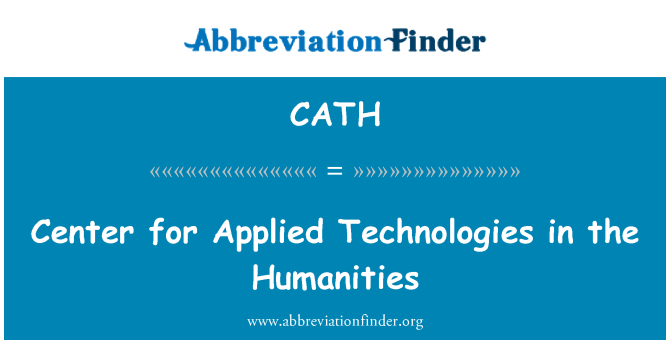 CATH: Centrum pre aplikovaných technológií v humanitných