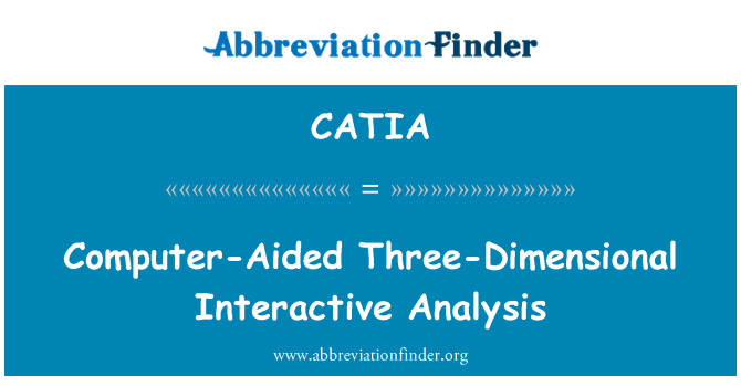 CATIA: Computer-Aided trojrozmerný interaktívnej analýzy