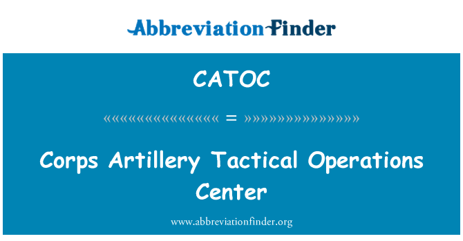 CATOC: Korps artileri taktis Operations Center