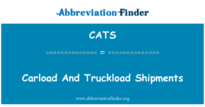 CATS: 一辆货车和卡车装运