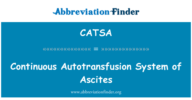 CATSA: Kontinuálne Autotransfusion systém od ascitom