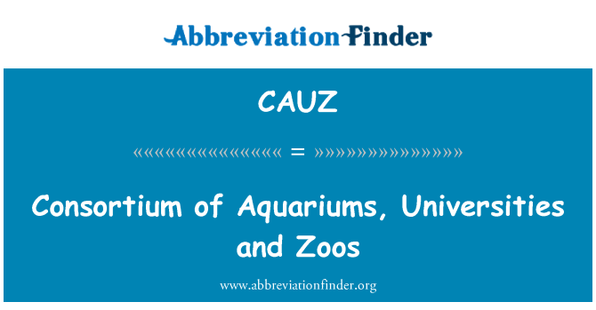 CAUZ: Konsortium af akvarier, universiteter og zoologiske haver
