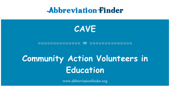 CAVE: Action bénévoles dans l'éducation