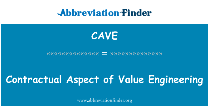 CAVE: Zmluvný aspekt hodnotového inžinierstva.