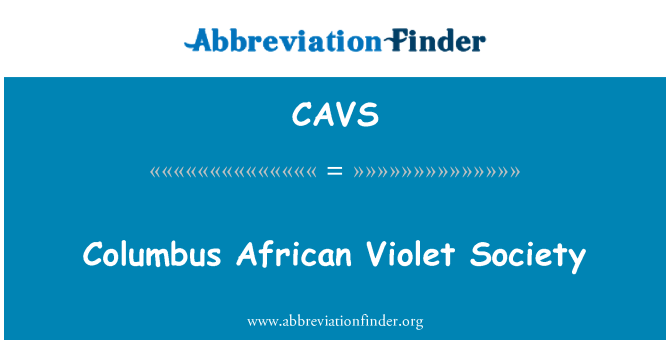 CAVS: Columbus African Violet Society