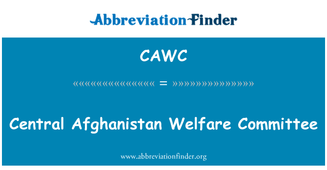 CAWC: Centrale Afghanistan Velfærdsudvalget