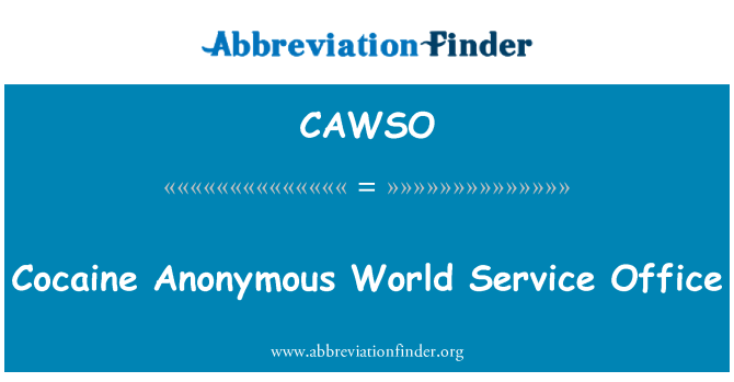 CAWSO: Kokain anonym Welt Servicebüro