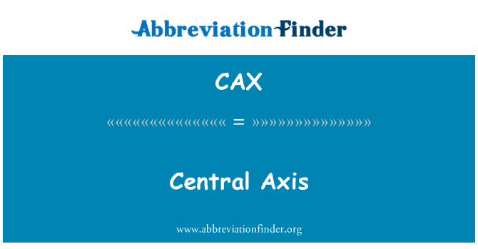 CAX: Asse centrale